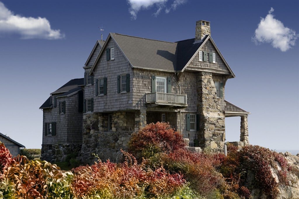 country house, building, house